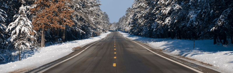 Snow on Roads in Michigan