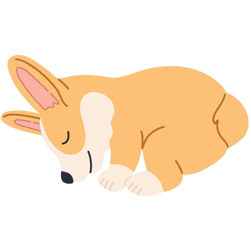 Image of Resting Corgi Demonstrating Peace of Mind from Successful Therapy Efforts