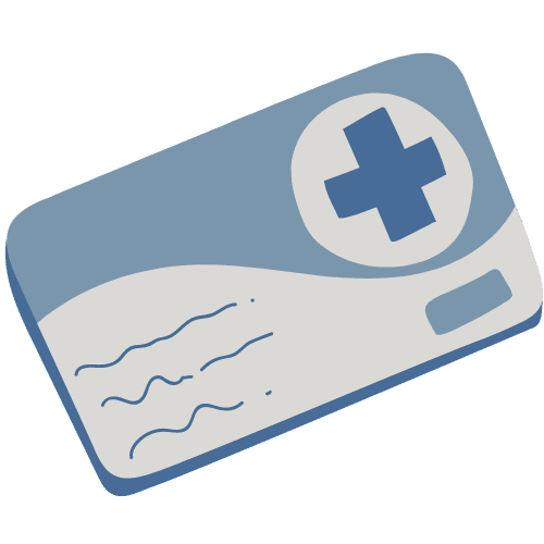 Creative Drawing of a Prescription Drug Coverage Healthcare Card