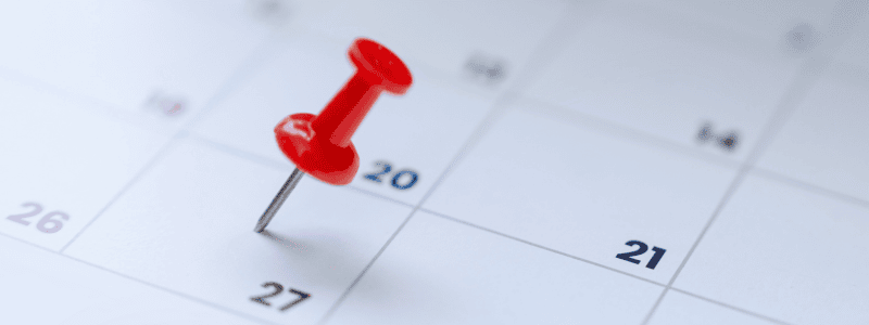 Calendar Date Showing Regularly Scheduled Online Therapy Sessions