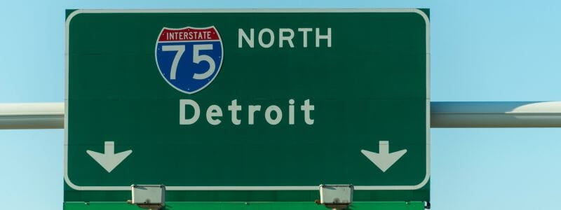 Photograph of I-75 North Heading Towards Detroit for Crisis Intervention Services